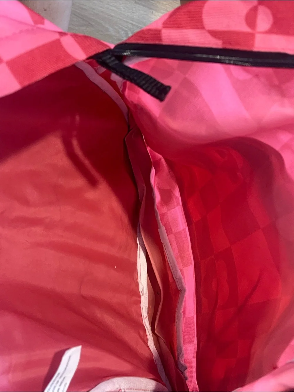 Five Below Pink Checkered Floral Backpack Y2K Preppy School Bag